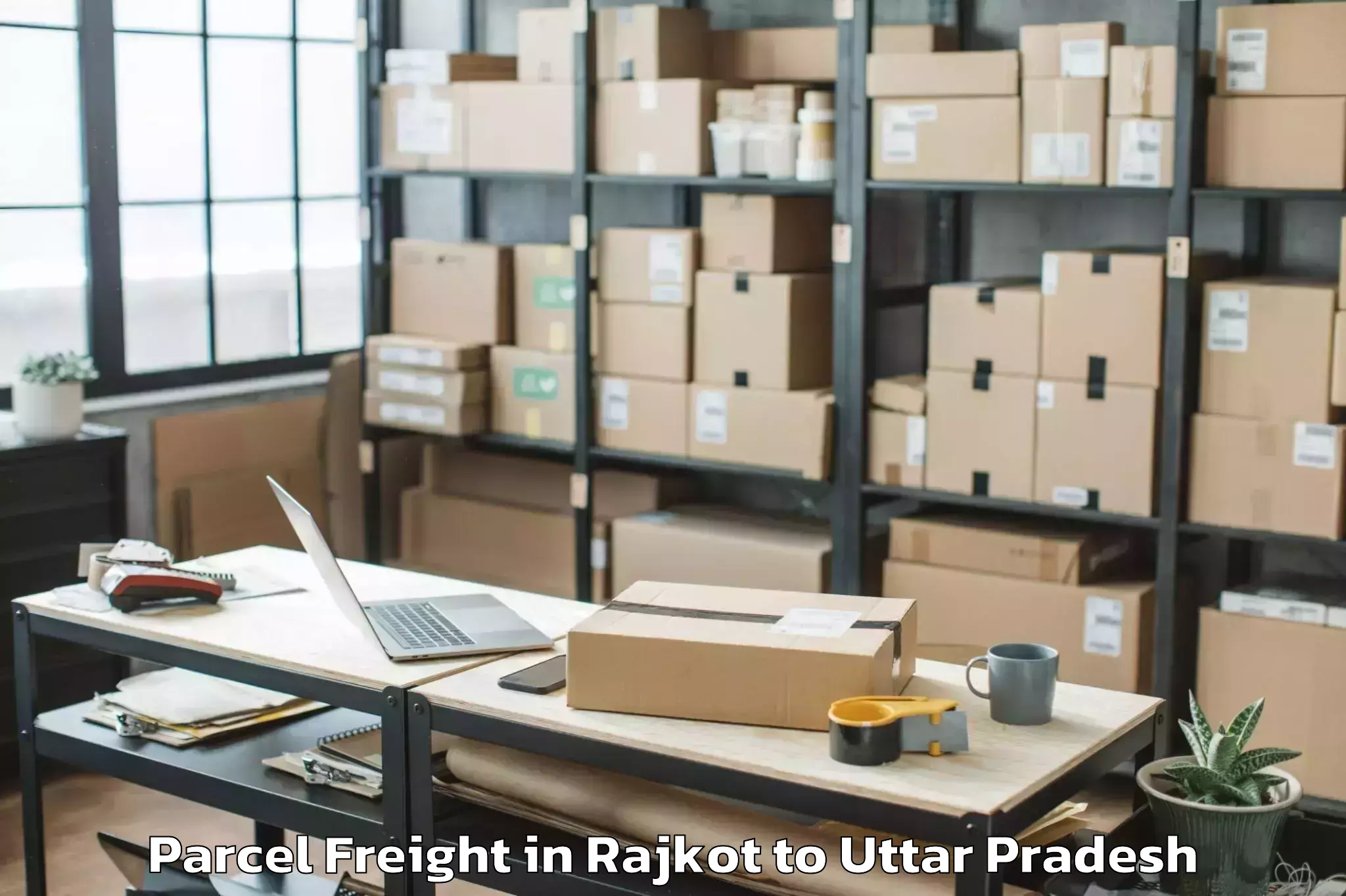 Reliable Rajkot to Ghazipur Parcel Freight